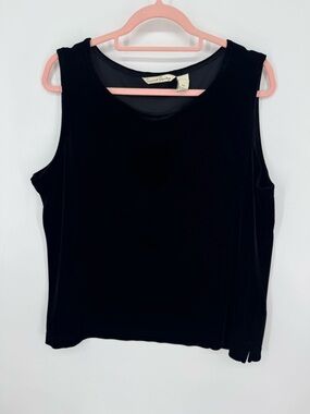 French Laundry Women's Black Velvet Dressy Tank Plus Size XL